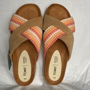TOMS Women's Paloma Sandals Honey Suede Size 9 NWT